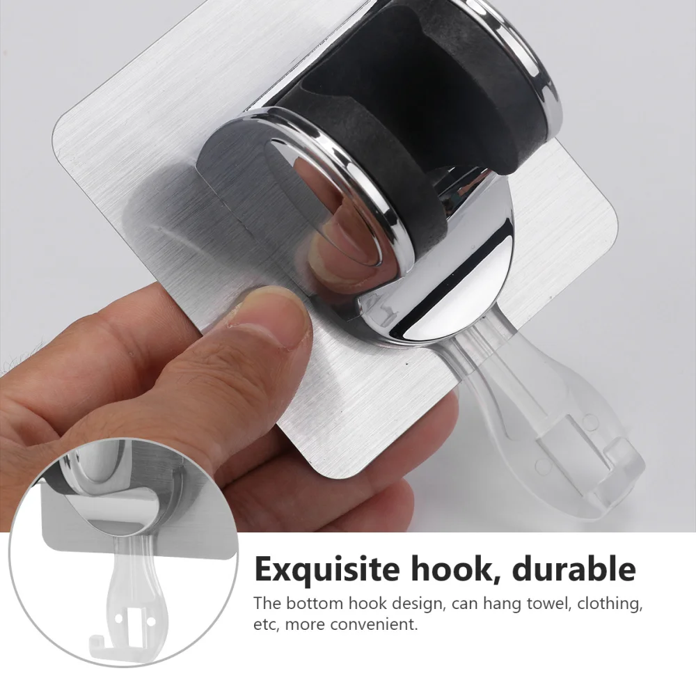 

2pcs Bathroom Bracket Holder Bath Head Holder with Hook