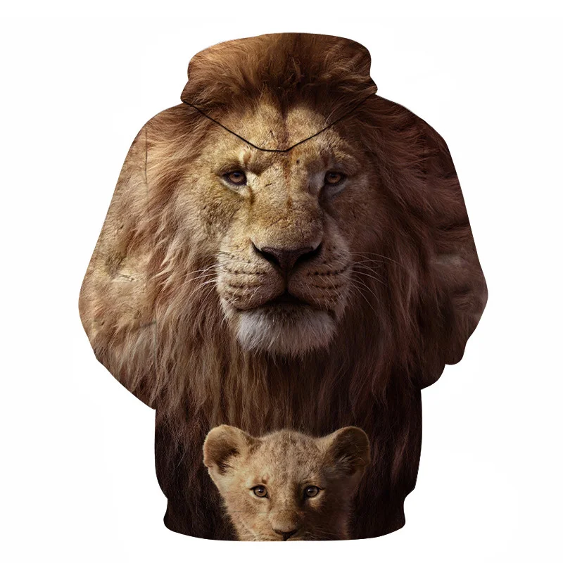 

New Fashion Men/Women 3d Print Sweatshirts Lion Hoodies Children Hoodie Pullovers Tops Sweatshirts Spring Autumn men clothing