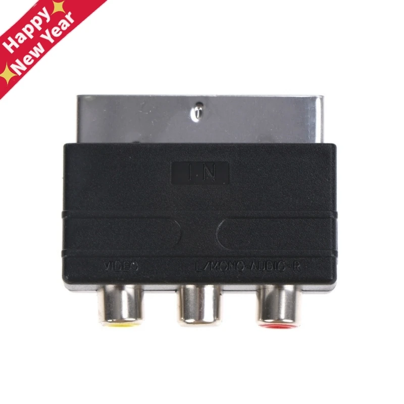 Scart Naar 3 Rca S Video адаптер КОМПОЗИТ Phono конвертер Av Tv Аудио Видео Dvd рекордер ТВ Televisie