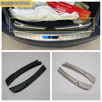 

NEW auto Rear Bumper Foot Plate Trunk Door Sill Guard Protector Cover trim car Accessories For tesla model 3 2018 and 2022