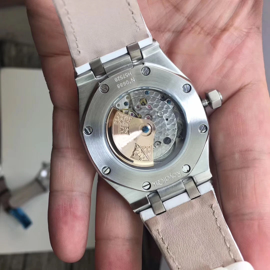 

2020 Luxury Brand New Men Black Blue Leather Watch Silver Full Iced Diamonds Automatic Mechanical Sapphire Transparent Watches