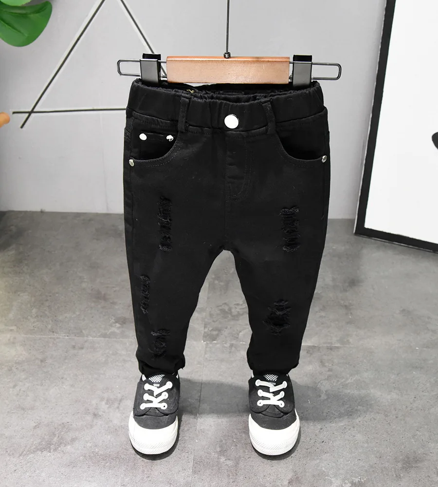 Брюки для мальчиков одежда хора чисто белые/черные прямые брюки студенческих