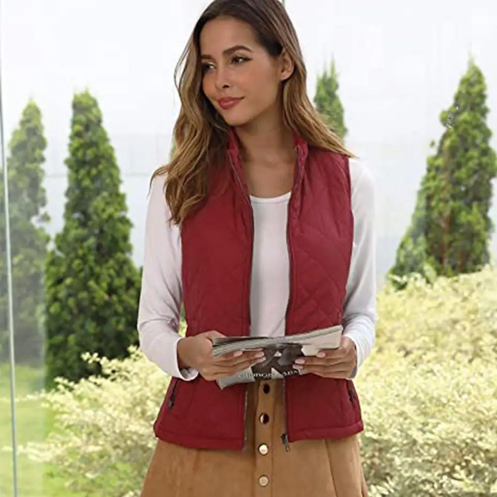 

Women Vest Winter Jacket Pocket Hooded Coat Female Padded Warm Sleeveless Waistcoat Casual Vest Belt Cotton Slim H6U8