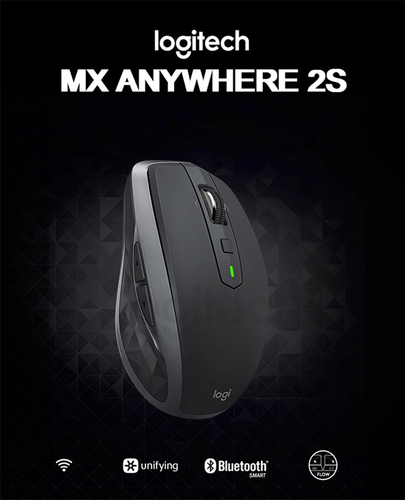 Logitech MX в любом месте 2S 2,4 ГГц Беспроводной Мышь 4000 Точек на дюйм Перезаряжаемые Bluetooth игровой мыши Двойное Подключение Мышь мульти-устройства Топ