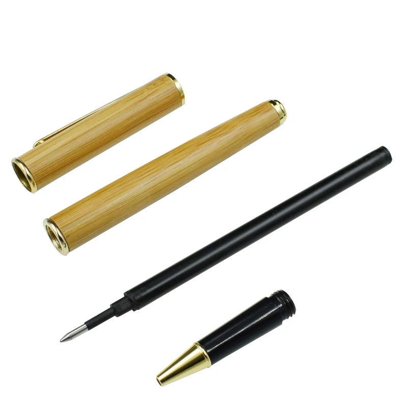 Гелевая ручка с чехлом набор из натурального бамбукового материала роскошная в