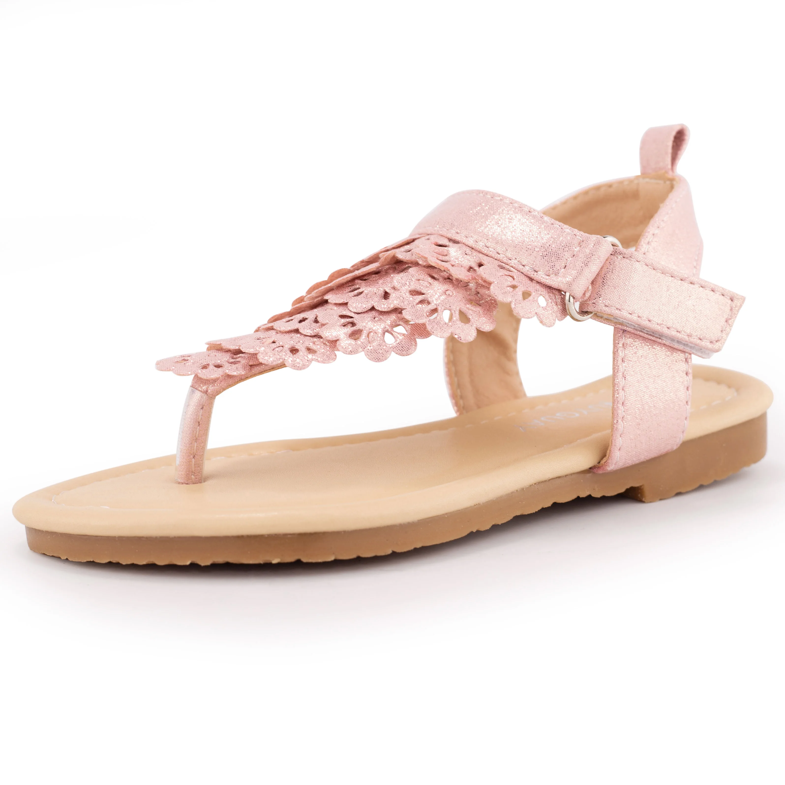 MUYGUAY-Sandalias para ni&ntilde;as peque&ntilde;as, chanclas con correa en el tobillo, Punta abierta, zapatos de vestir de verano-2