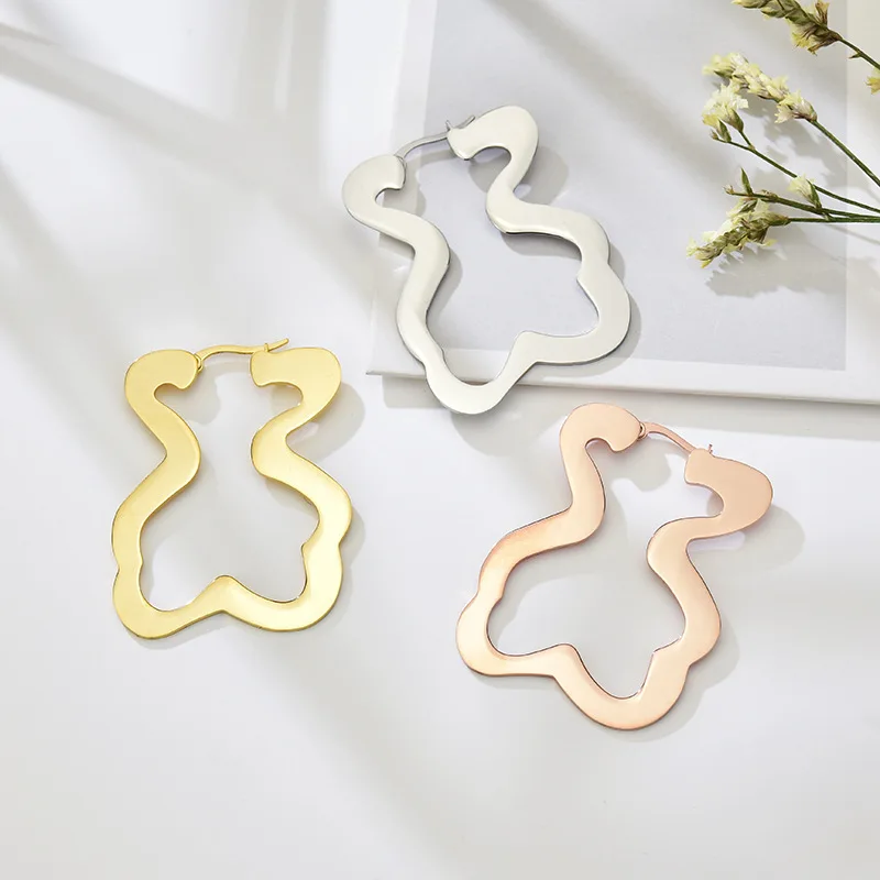 Модные импортные товары ювелирный медведь из титановой стали нержавеющей