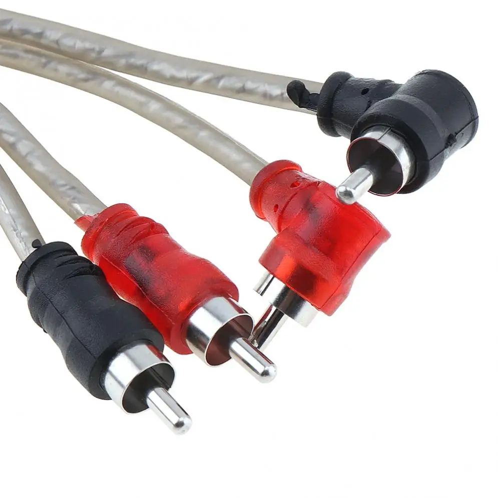 Универсальный 5 м 40 ядро Чистая медь 2RCA к автомобильный аудио усилитель мощности