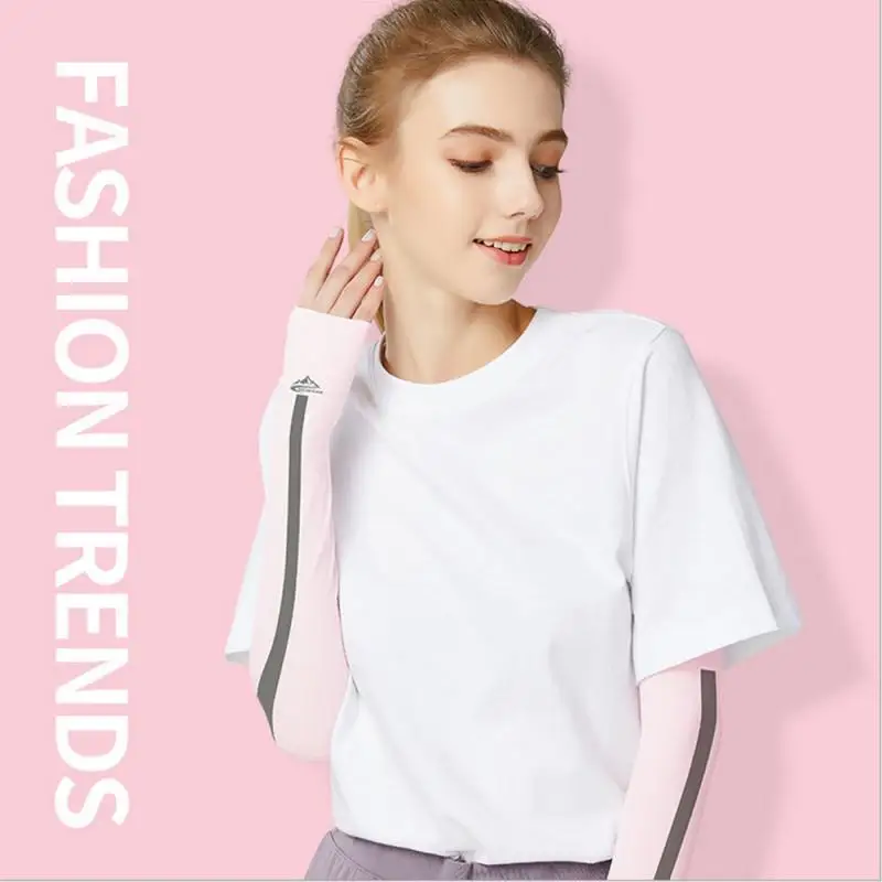 

GOLOVEJOY Summer Fashion Women Outdoor Ice Silk Cycling Sleeve Sunscreen Sleeve Summer Women Gloves Outdoor Riding Sleeves