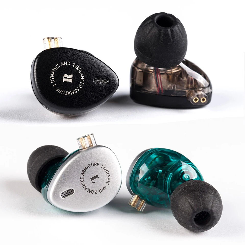 KBEAR KB06 2BA + 1DD гибридные наушники HIFI сценический DJ монитор с разъемом MMCX кабель для