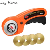 45mm fabric rotary cutter with 4 rotary cutter blades rotary cutter set sewing cutting tool for diy fabric leather crafting