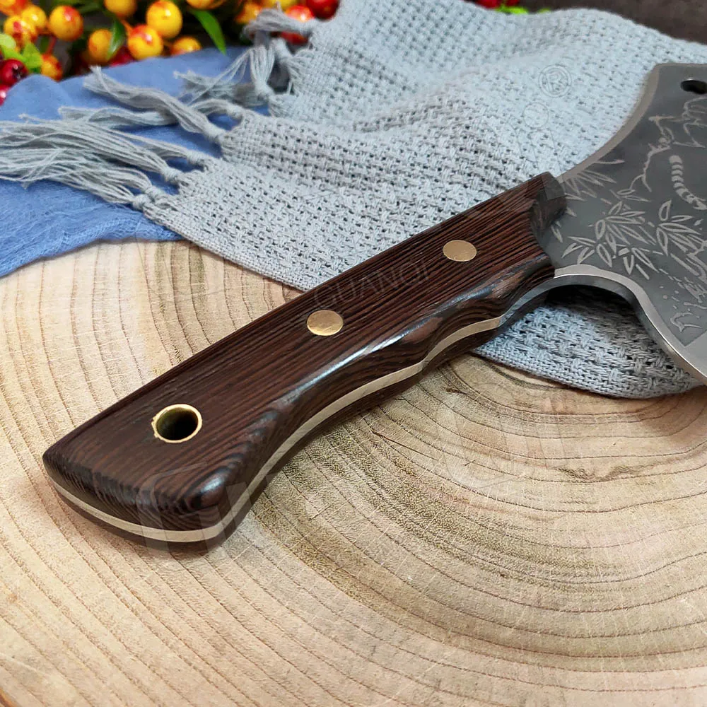 8 дюймов Нержавеющая сталь мясника Ножи убоя Рыбалка ручной работы Кливер