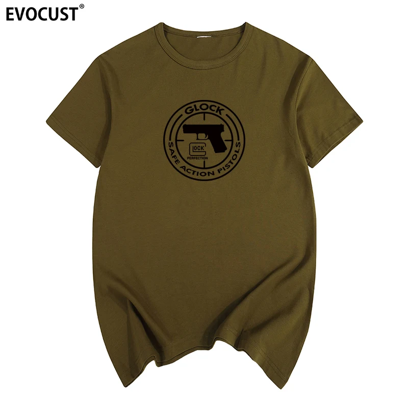 

In Glock We Trust Handgun USA Logo Perfection T-shirt Cotton Men T shirt New TEE TSHIRT Womens