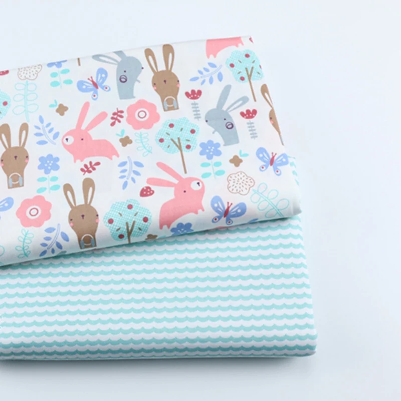 100% хлопок Бабочка кролик Цветочные Детские ткани сделай сам шитье текстиль