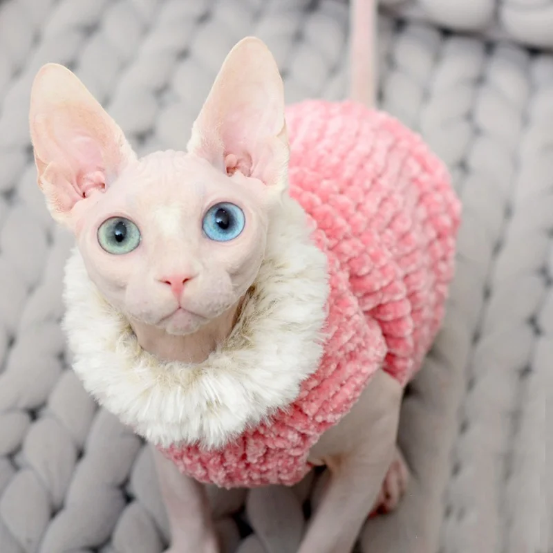 Зимний свитер для кошек Sphynx модное пальто мягкая одежда маленьких собак и