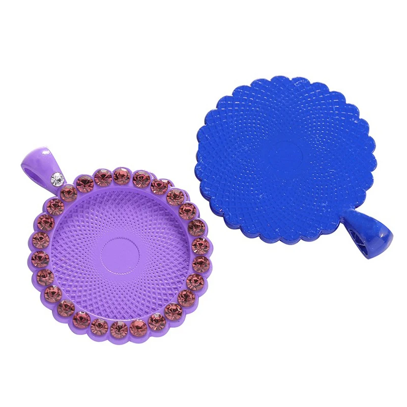 

5pcs/lot Fit 25mm Round Cabochons Rhinestones Frame Bezel Settings Tray Blank DIY Accessory Making