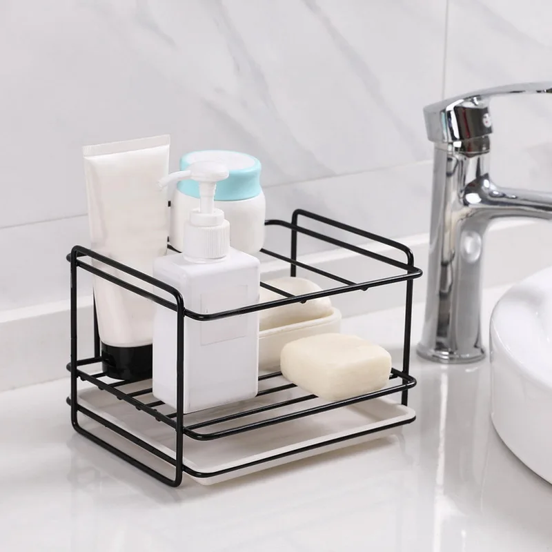 Держатель для губки стеллаж хранения мыла органайзер кухонной раковины тряпка