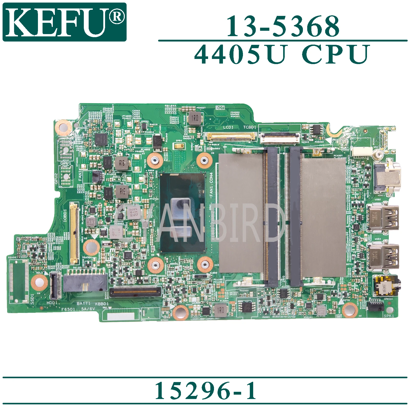 

Оригинальная материнская плата KEFU 15296-1 для Dell Inspiron 13-5368 с материнской платой для ноутбука 4405U
