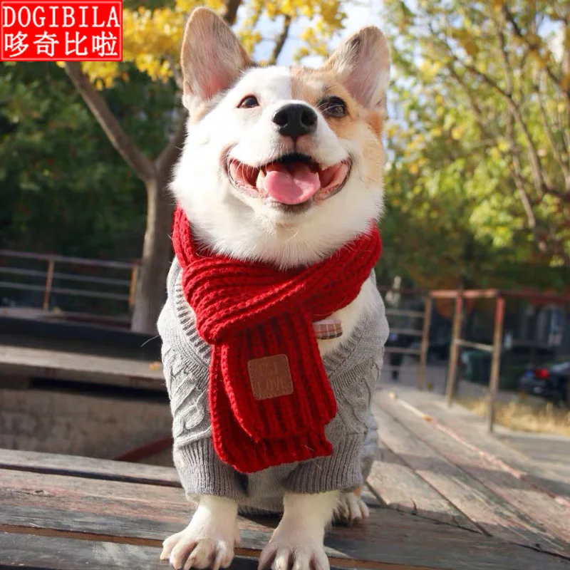 

Шарф для собак осень-зима, искусственная собака, декоративный шарф, милый шарф Xiao Mao, шарф