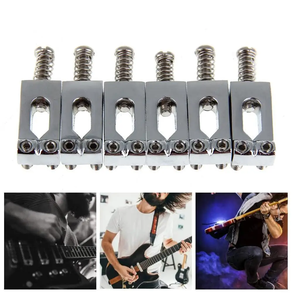 

6 шт. седла с фиксированным мостом и музыкальным ключом для электрогитары, музыкальные инструменты, аксессуары для электрогитары