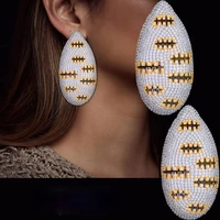 luxury maxi size big dangle earrings for women wedding pupa design cubic zirconia dubai bridal earring jewelry accessories2021