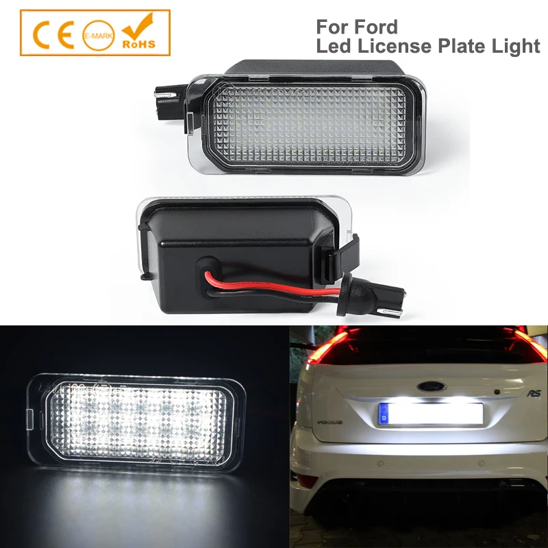 

2pcs Led Number License Plate Light Lamps For Ford Focus 2 3 Kuga 1 2 Mondo 4 5 Ranger C-Max S-Max B-Max Fiesta 6 7 Grand