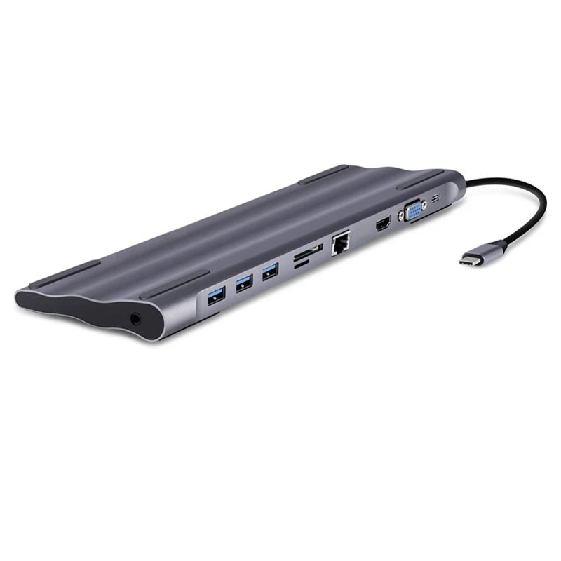 10 в 1 концентратор USB3.0 Док для HDMI 4K 3 порта USB Type C с PD TF SD ридер Macbook Pro компьютерные