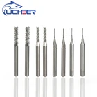 Бесплатная доставка 3,175 мм 10 шт. набор ПП кукуруза фрезы вольфрамовые фрезы концевые фрезы для гравировального станка