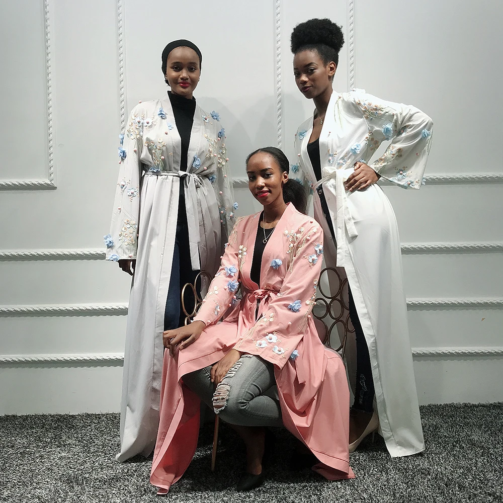 Кимоно Кардиган абайя Турецкий мусульманский хиджаб платье комплект из обуви в