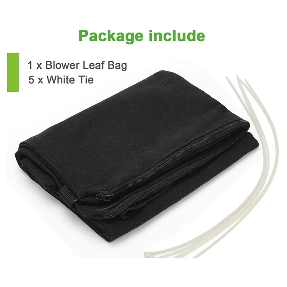 

Oxford Black Leaf Blower Vacuum Bag Garden Lawn Yard Shredder Dust Collection Storage Pouch Replacement Outdoor Dump Cleaner Bag