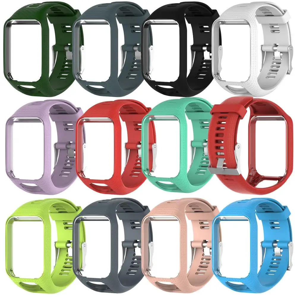 Спортивный ремешок FIFATA для смарт часов Tomtom Runner 3/2 силиконовый на запястье