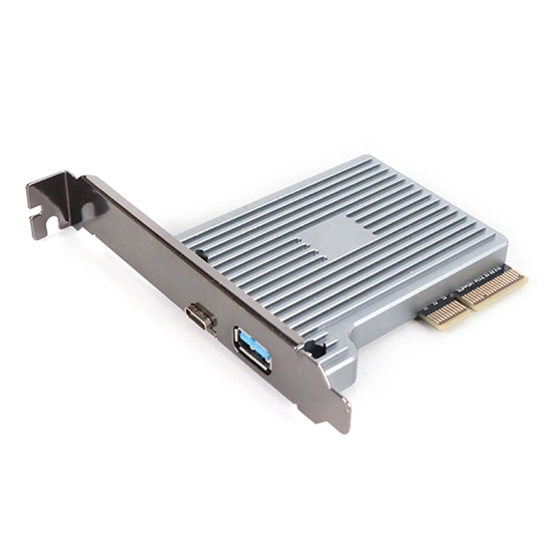 

2 Ports PCI-E 3.0 X4 to USB 3.2 Expansion Card Fast Charge USB-C Hub Controller