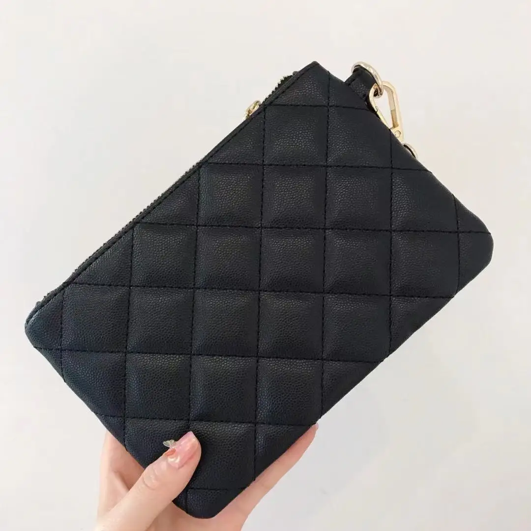 

2021 New lady with a bag chain mobile phone bag long wallet