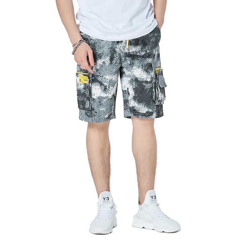 

2021 Men's Summer New Casual Camouflage Green Five-Point Pants Korean Version Of The Trend Loose Straight Khaki Shorts M-4XL