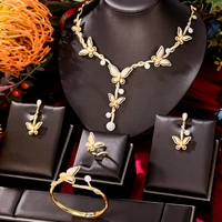 siscathy top quality bride wedding celebration party jewelry set for women luxury necklace earrings bracelet accessory gifts