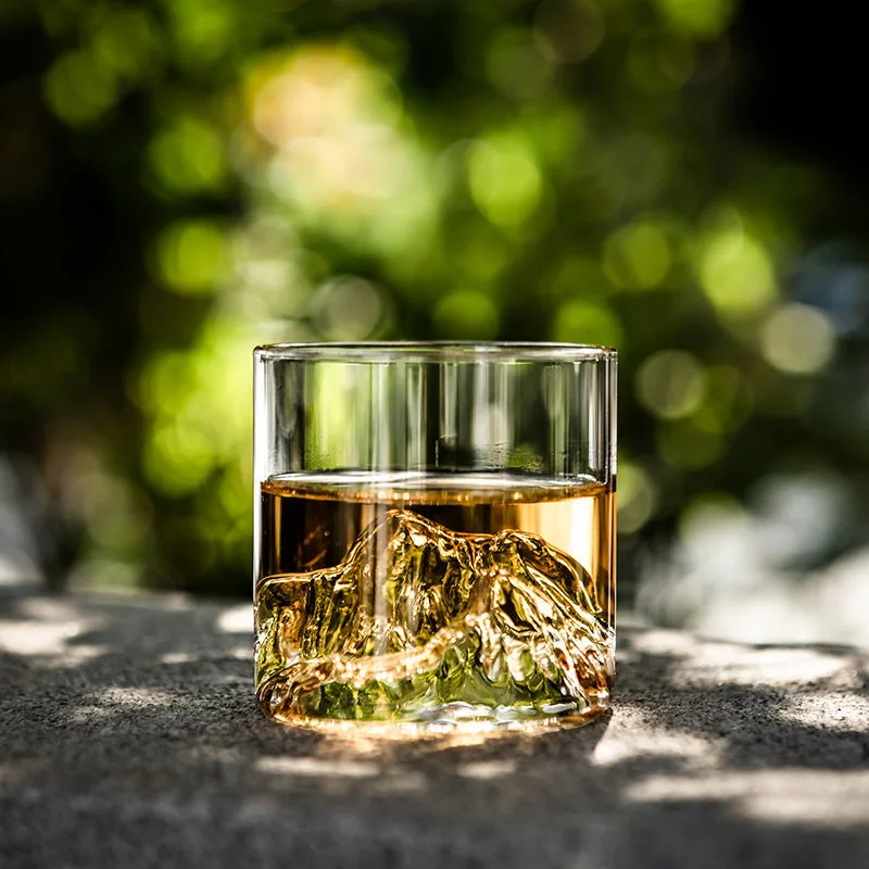 

Transparent Glass Coffee Cup Mount Fuji Shape Whisky Heat Resistant Tea Drink Milk Juice Cup 175ML