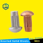 Рифленые Твердые заклепки для таблички с названием, с круглой головкой, рифленый хвостовик, твердые заклепки для таблички с названием бирки GB827AluminumCopperBrass M2.5