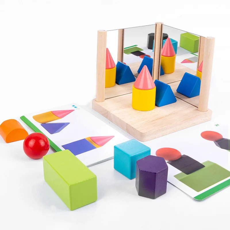 

Children Logical Thinking Games Shape Matching Block Toys Geometry Math Educational Game Mirror Toy Brain Training Teaching Aids