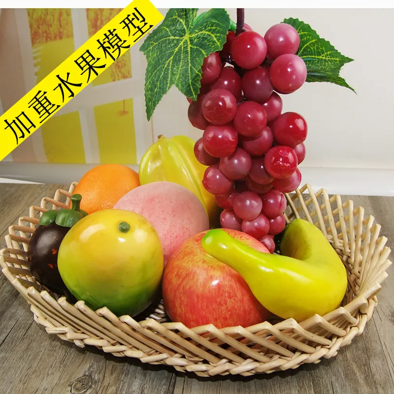 Lgare Size Artificial Fruits Home Living Room Decor Simulation Lemon Mango Fake Apple Banana Carambola Ornament Food Photo props