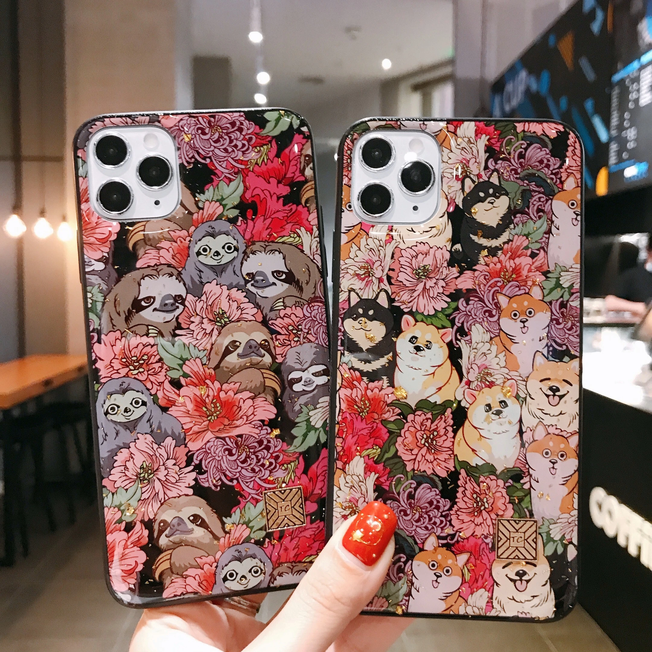 

Luxury gold foil silicone case for iPhone 11 Pro Xs Max SE glitter iPhone X XR 6 6s 7 8 Plus protective case Tassel soft case