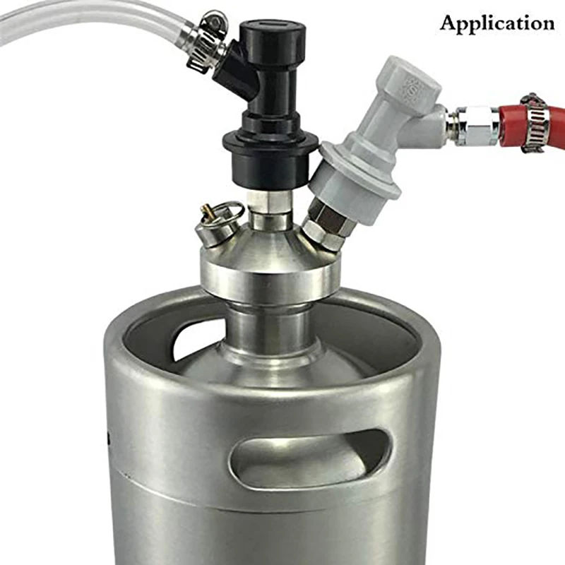 304 нержавеющая сталь мини-бочонок диспенсер копье с шариковым замком и 50 см шланг