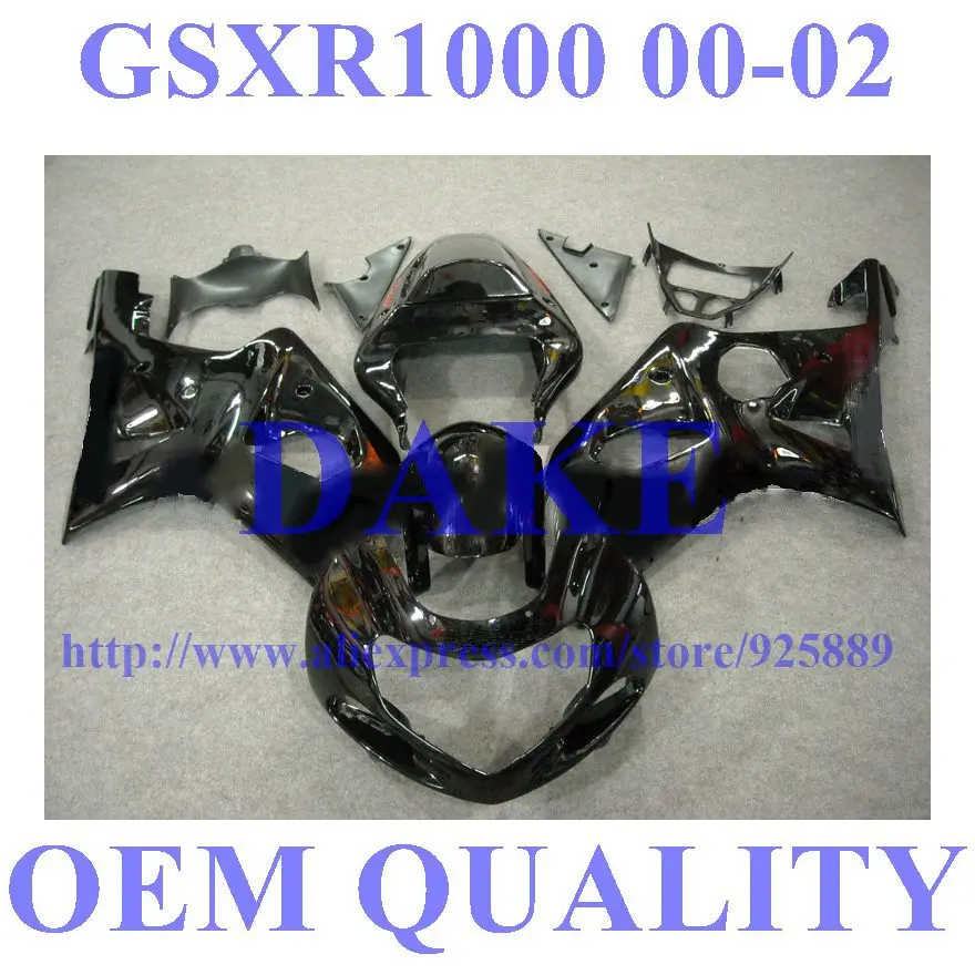 

Black Q3254g Fairing Kit For SUZUKI GSX-R1000 GSXR1000 GSXR 1000 K2 K1 00 01 02 2000 2001 2002 Fairings Tim