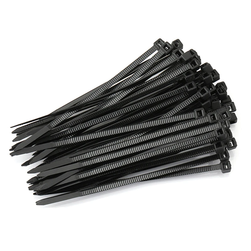 10 шт. самозапирающийся провод 200 мм черный нейлоновый пластиковый сетевой кабель
