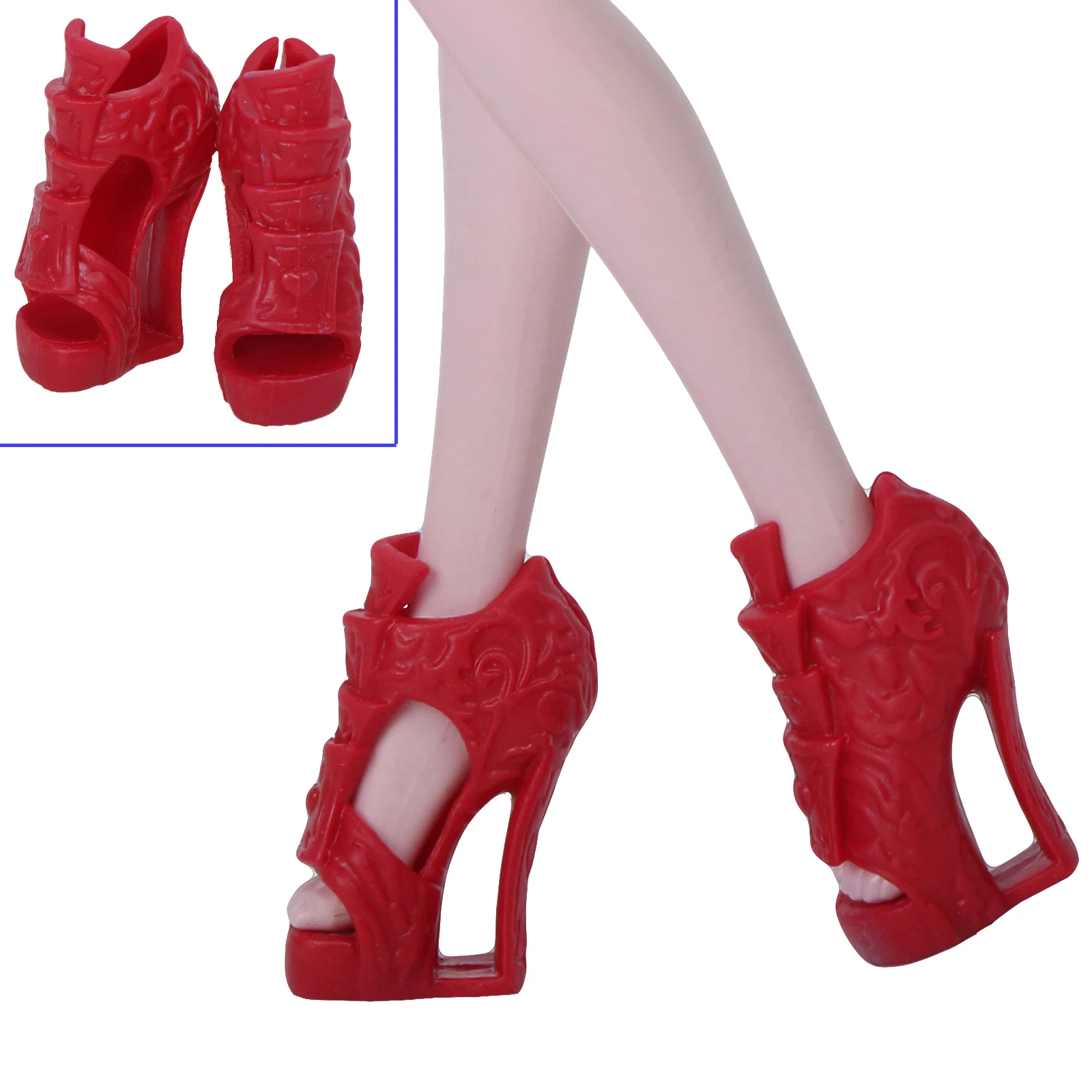 Ботинки на высоком каблуке разноцветные сандалии аксессуары для кукол Monster High