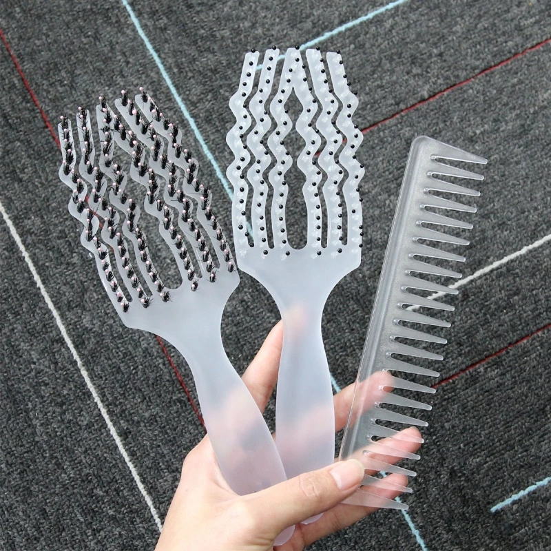 

Профессиональная расческа для волос 50JF с вентиляционными отверстиями, Антистатический массаж кожи головы, мокрые сухие гребни, парикмахер...