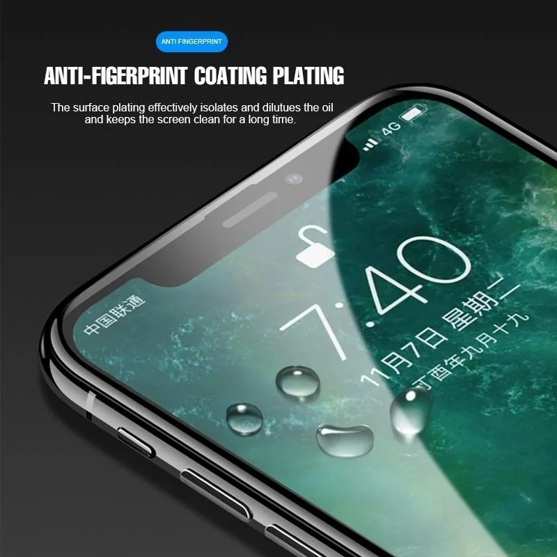 3 шт iPhone 10D изогнутая полная крышка Защитная стеклянная пленка для Xs XR XS Max X 8 7 6 6s Plus
