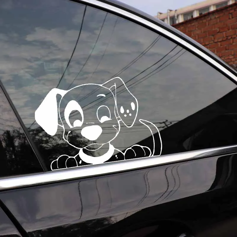 

Car Sticker Dalmatian Dog PVC Decals Decorated Car Sticker with Fun Patterns Animal Dog Black/silver 15.3x10.5cm