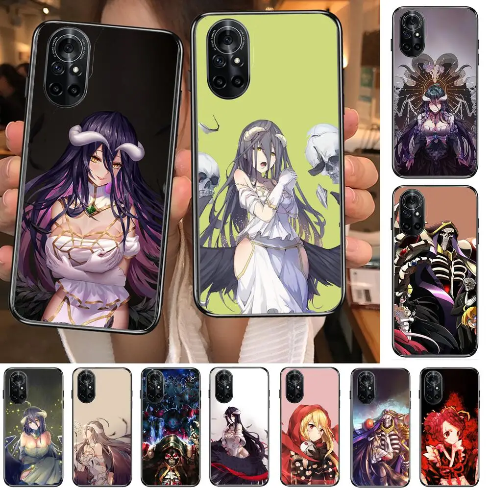 

overlord anime Clear Phone Case For Huawei Honor 20 10 9 8A 7 5T X Pro Lite 5G Black Etui Coque Hoesjes Comic Fash