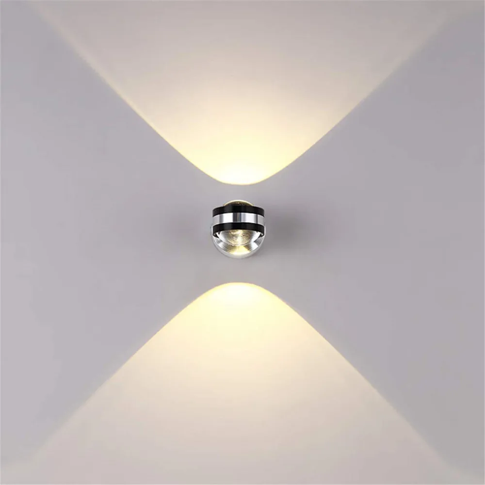 

Mediterranean Style Wall Light Up Down Crystal LED Lamp Mirror Front Light Wiring Wall Lamp for Home Living Room Bedroom Bedside