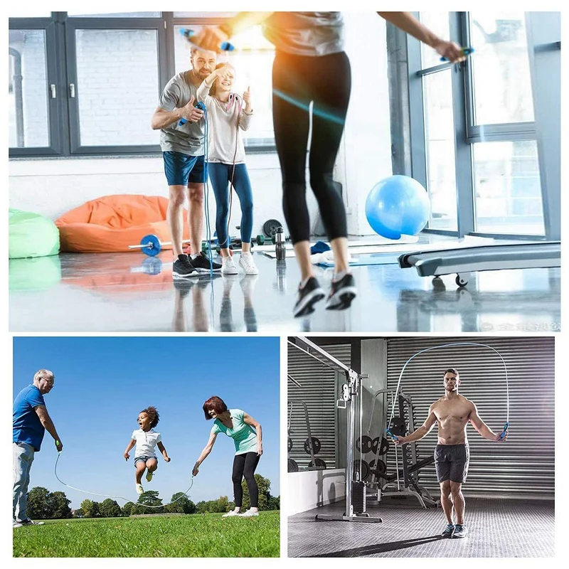 

Hot Jump Rope Digital Weight Adjustable Workout Skipping Rope Calories Time Setting with Counter for Men Women Kids Girls